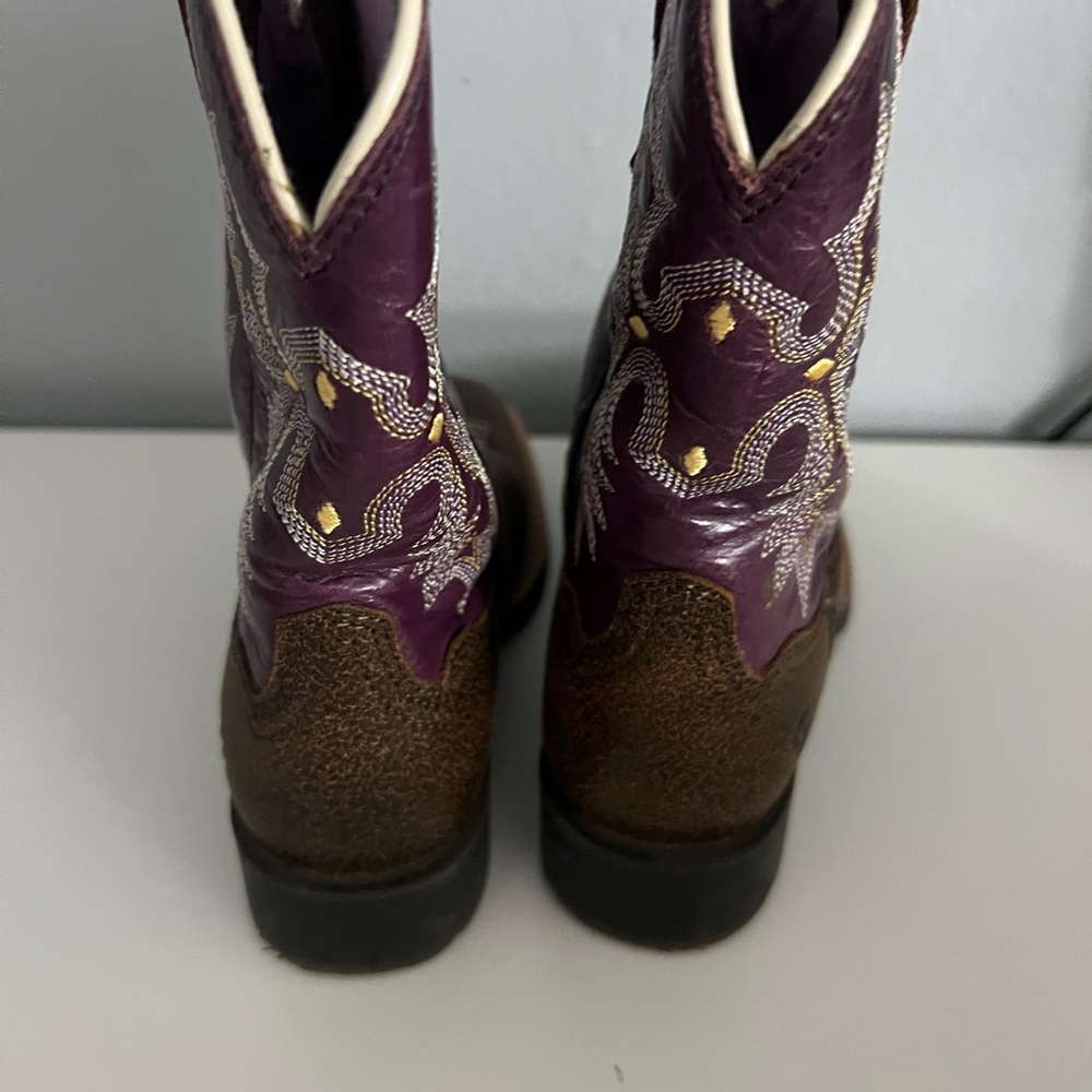 Ariat Kids Boots in Purple and Brown - Picture 3 of 4
